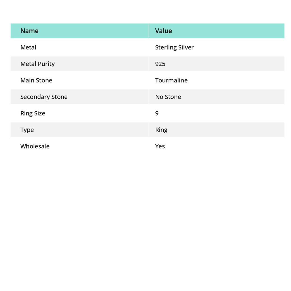 Piatră prețioasă Turmalină Bicoloră Naturală Lucrată Manual Argint Sterling 925 Inel S.9 y6n04
