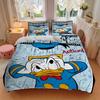 Set Biancheria da Letto Design Azione Striscia Film Film di Paperino, Include 1 Copripiumino e 2 Federe, Senza Imbottitura, Morbido e Confortevole