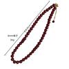8Mm Angola Red Beaded Necklace Women'S Autumn And Winter Light Luxury Versatile Neck Chain Exquisite White Retro Clavicle Chain