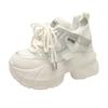 Fashion 9.5CM Spring Women Casual Sneaker Autumn Lace Up High Platform Shoes Thick Sole Sport Dad Shoes Woman Sneakers Chaussure Femme