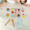 Wooden Cookie Set Kitchen Cooking and Baking Kids Party Toy Toys Wood