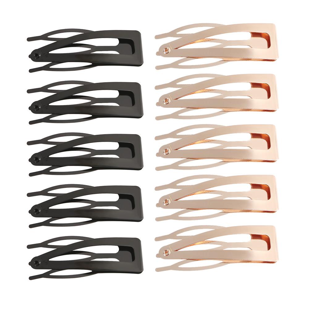 Women Girls Metal Snap Double-grip Hair Clips Hair Styling Tools Hair Side Clamps Barrettes