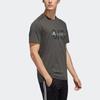 adidas T Shirts Men's Deep Earthy Brown Crew Neck Moderate Straight Fit EH3730