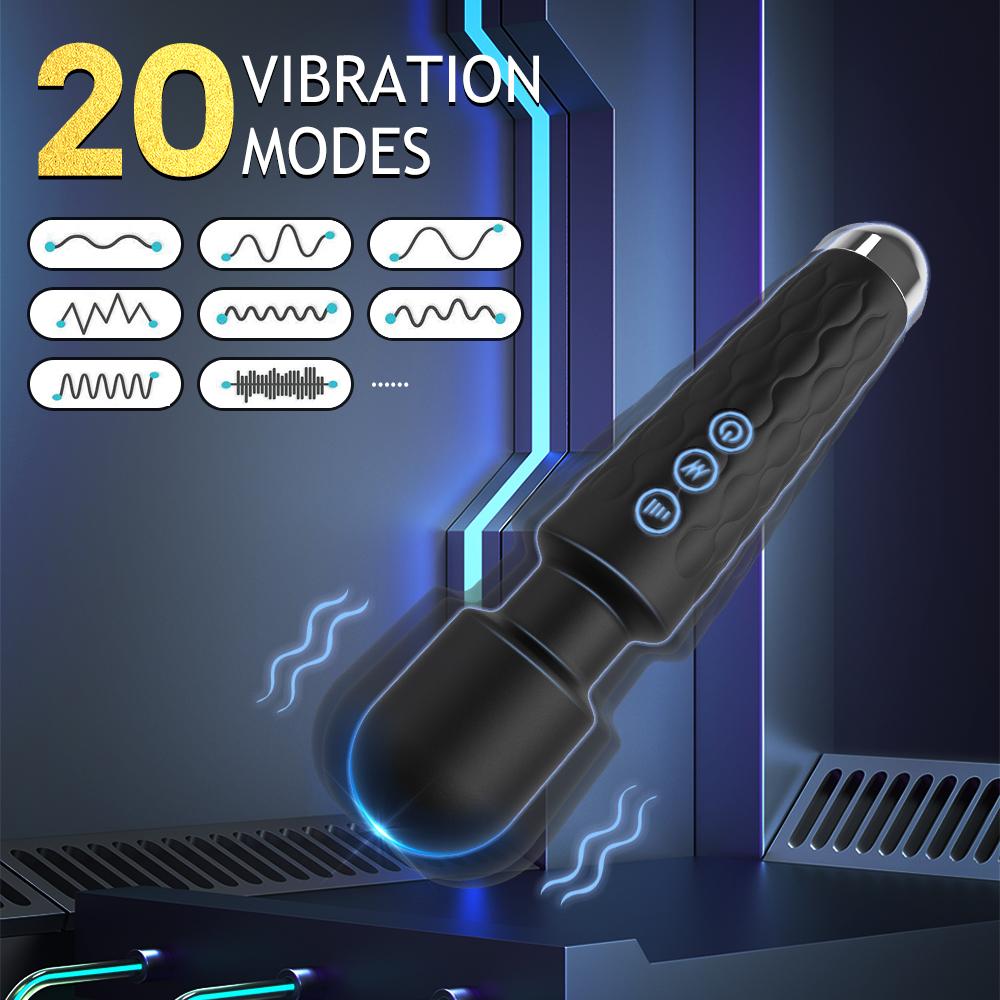 AV Vibrators For Women Powerful 20 Speeds Magic Wand G Spot Massage Dildo Clitoris Stimulator Adult Female Sex Erotic Toys