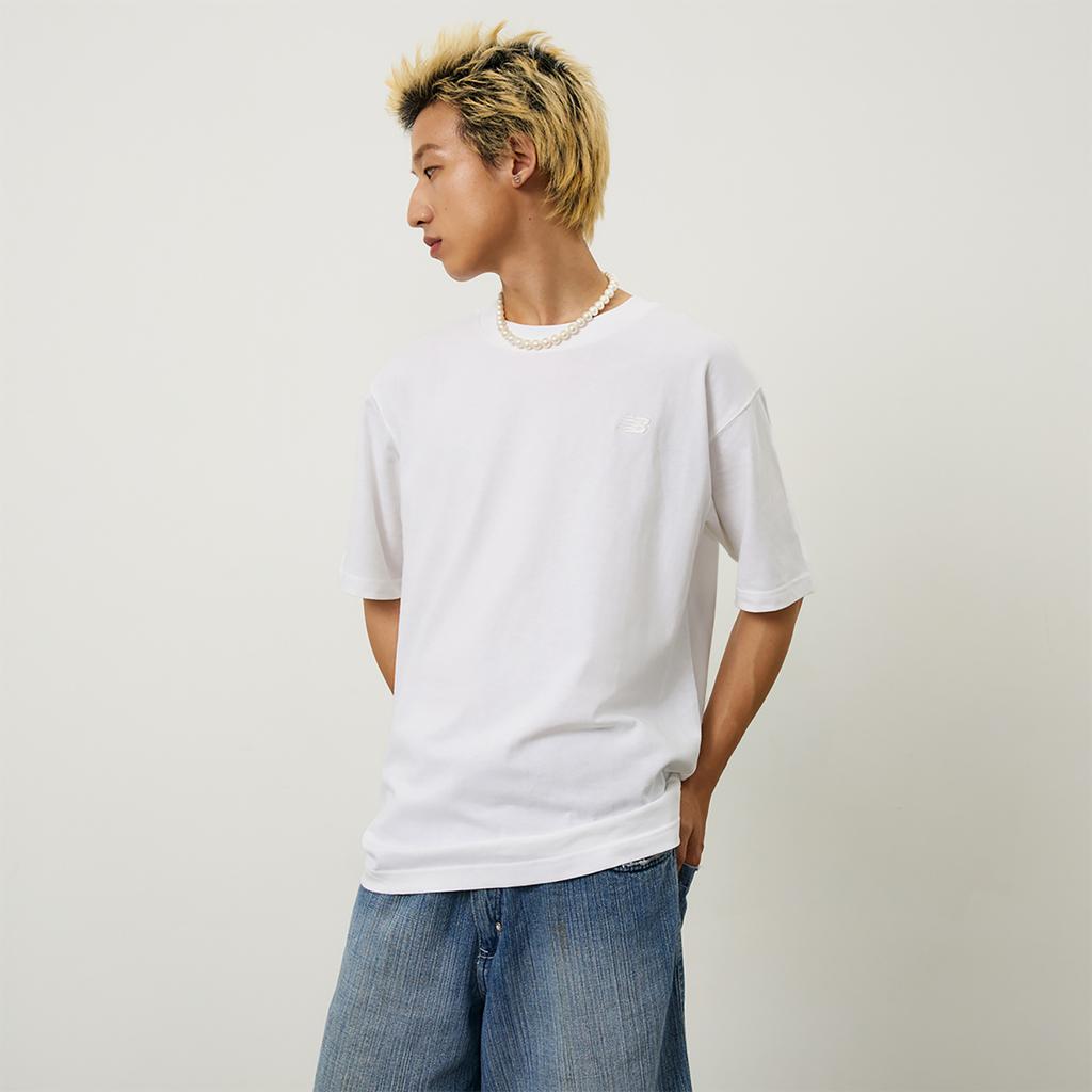 New Balance Short Sleeved NB 100% Cotton T Shirt Men's White MT41533-WT