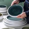 Creative Circular Ceramic Flat Plate Restaurant Service Plate Steak Plate Dessert Plates Sushi Plates Specialty Tableware