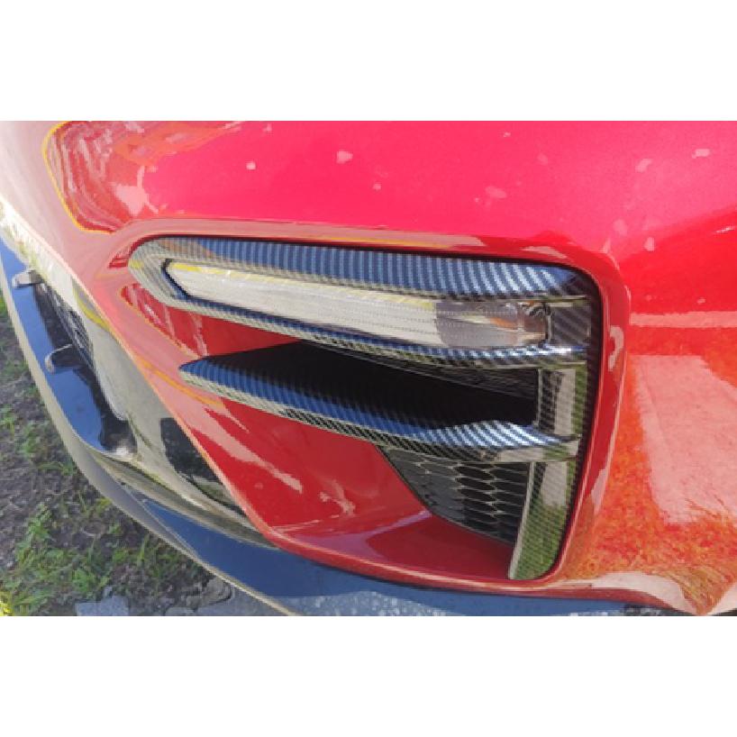 Carbon Fiber Front Fog Light Lamp Frame Cover Trim For - Kia Forte K3