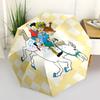 Pippi Longstocking Themed Travel Umbrella-8 Ribs Automatic Opening and Closing, Portable Folding Design, Compact and Stylish Umbrella Suitab