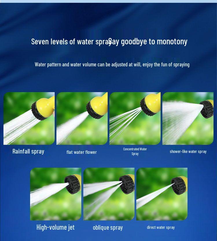 High-Pressure Soft Water Hose for Gardening, Car Washing, and Household Use - Flexible, Gardening, Explosion-Proof, 4-Point Thin Tube