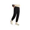 Anta Lifestyle Series Letter Mid-Waist Tapered Nine-Point Knitted Sports Pants Women bottoms Basic-Black 162418310-3