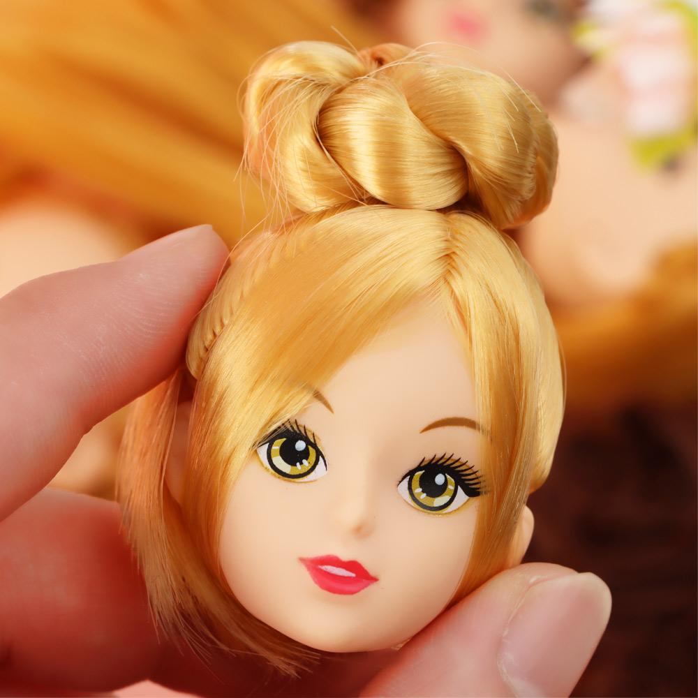 1/6 Blyth Doll Body Movable White Skin Joint 30CM Female BJD Doll Head With Hair Toy For Girls Diy Fashion Princess Women Making