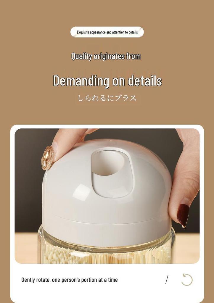 High Borosilicate Glass Kitchen Storage Jar - Dustproof & Moistureproof for Cereal, Pasta, Noodles, and More