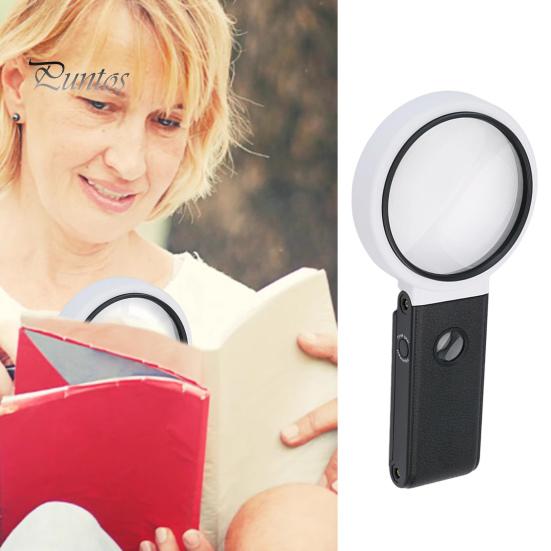 Lupa se stojánkem 6 LED světel Kompatibilní s HD Clarity Dvojitá skleněná čočka na čtení odolná proti poškrábání