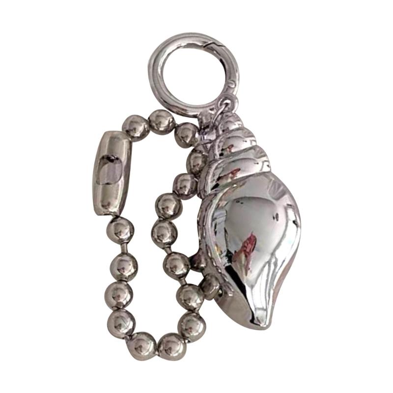 

Sweet Silvery Conch Bowknot Keychain Pendant Fashion Lovely Ornament Phone Case Keyring Backpack Decoration Charm 1