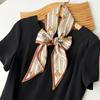 Retro fashion chain scarf long small silk scarf spring and summer matching shirt shirt ribbon French tied hair streamer