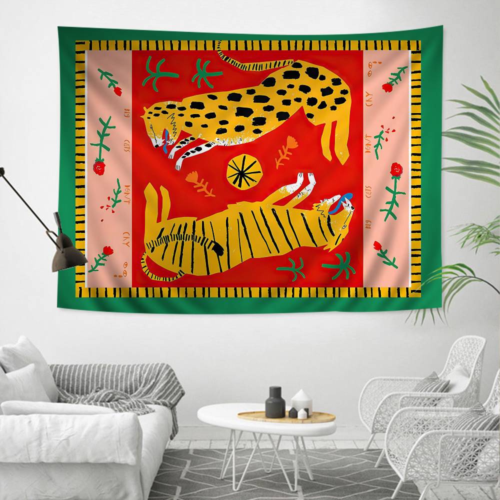 Ancient Egypt Abstract Tiger Leopard Hippie Wall Hanging Tapestries Bohemian Wall Tapestries Mandala INS Home Decor