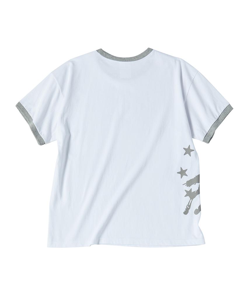 Eontaiteulseoul Starry Unicorn Ringer Crop Short Sleeve White