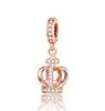 Copper Metal Princess Crown Charm Bead Component Cake Trojan Bead Component Pendant Bead Component Compatible With Authentic Original Necklace