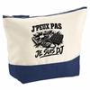 Large Pencil Case - PLANETEE - I Can't I'm a DJ (minimalist) - 100% Cotton - 33×23×11 Cm (5 Liters) - Metal Zipper