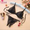 Lingeries Sexy Hot Fetish Sexy Underwear Seductive Lace Transparent Women's Three-point Women's Breast-exposed Open-end Suit Sex
