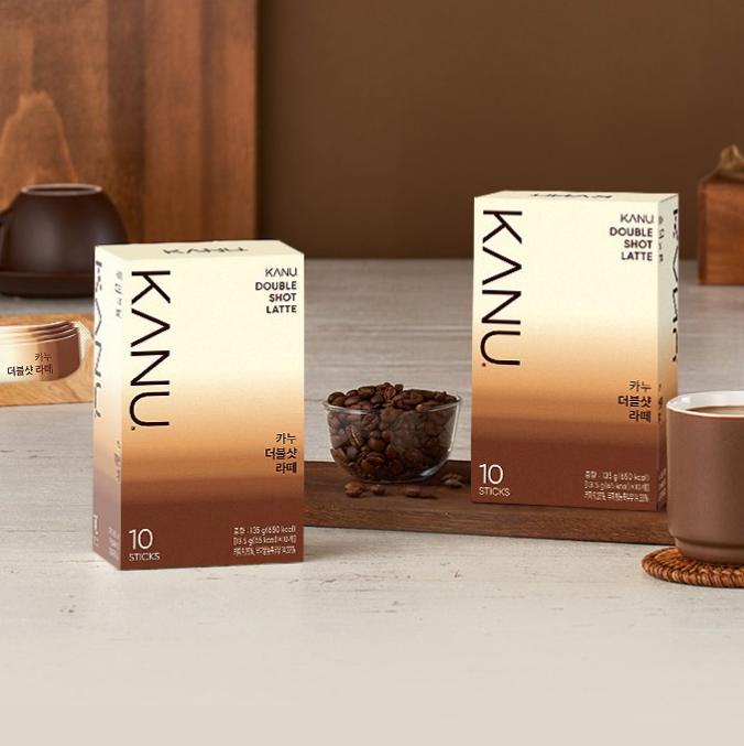 Kanu Double Shot Latte Coffee Mix – 30 Sticks | Korean Café-Style Latte | Strong & Creamy