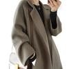 Women's Plus Size Long Double-Sided Wool Coat - Autumn/Winter 2025 Collection