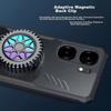 Phone Case for Vivo IQOO Neo9/Pro/Neo9S Pro/+ with Heat Dissipation Protection, Full Coverage Anti-Drop Transparent, Metal Magnetic Heat Sink, Black