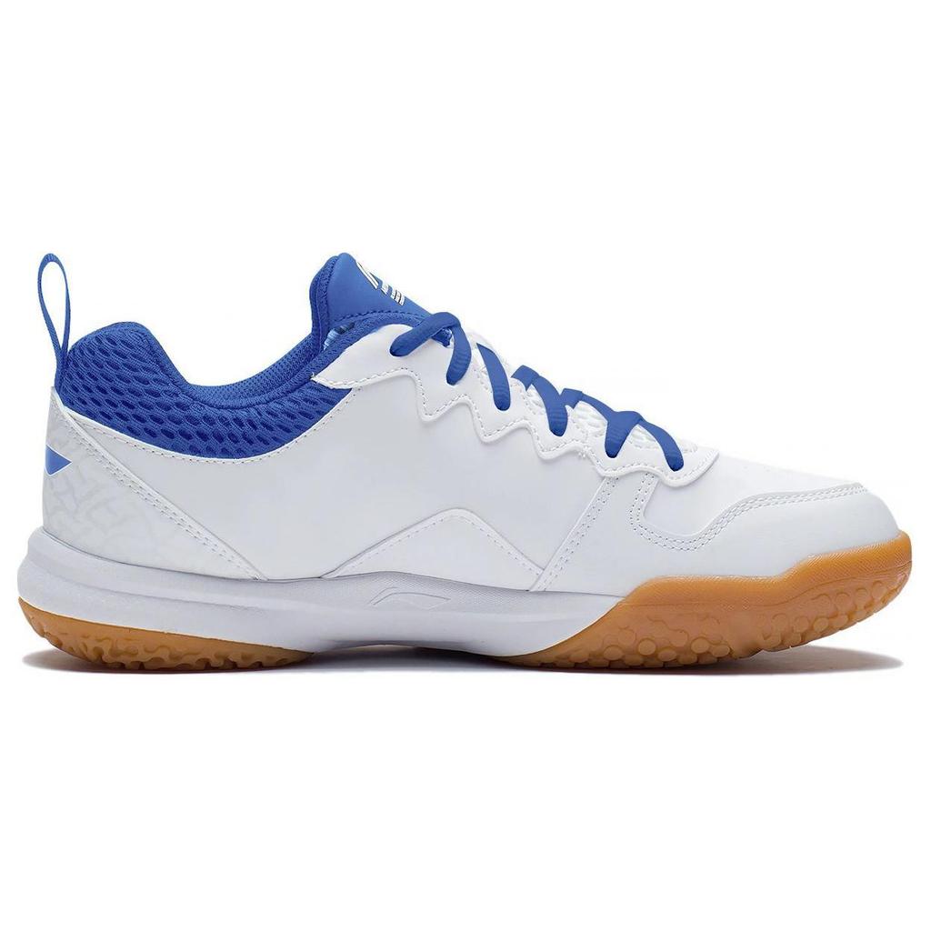New LiNing Badminton Training Shoes Unisex Standard White/Bright Colorful Blue AYTS038-3
