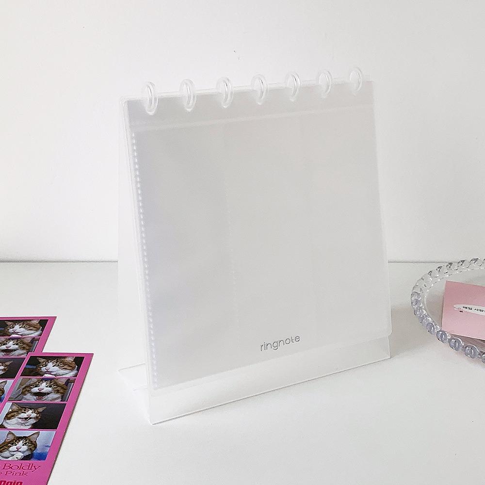 Minimalist PP Photo Album Clear Mushroom Hole Photo Card Binder Loose Leaf Desktop Display Album Kpop Photocard Collection