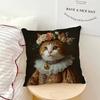 Renaissance Royal Cat Pillow Case Good Print Pillowcase Living Room Sofa Cushion Cover Bedroom Room Decor