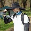 Detachable Hat Top Large Brim Sun Hat Foldable Sun Protection Hat Sports Fisherman Hat  Man