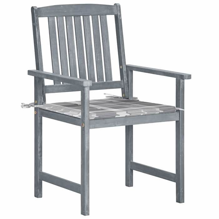 Maison Exclusive - Chaises de jardin et coussins lot de 6 Bois acacia massif Gris