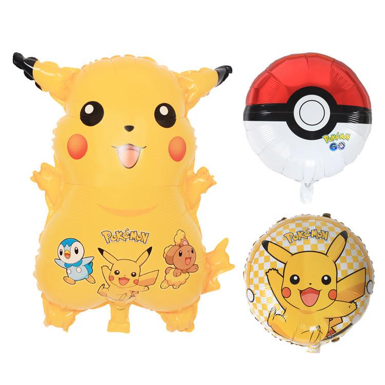 Pikachu Aluminiumfolienballon 18 Zoll Rund Cartoon-Tier Partydeko Für Geburtstagsfeiern