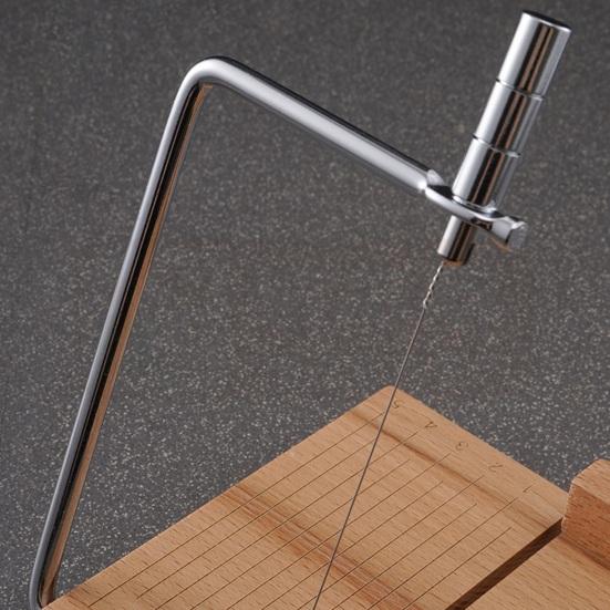 Cheese Slicer with Stainless Steel Wire Wood Cutter for Cheese Butter Even Slices Cheese Cutter for Parties Family Dinners