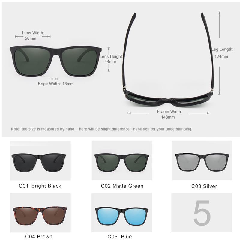 Kingseven DESIGN Menn Polarized Square Solbriller Mote Mannlig Eyewear Aluminium Ben