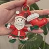 Cow Leather Christmas A Happy Family Pendant Snowman Deer Penguin Family Hanging Bag Charm Ornament Blessing Bags Accessories