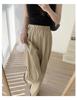 Korean-Style High-Waist Wide-Leg Summer Pants for Women - Ice Silk, Floor-Length