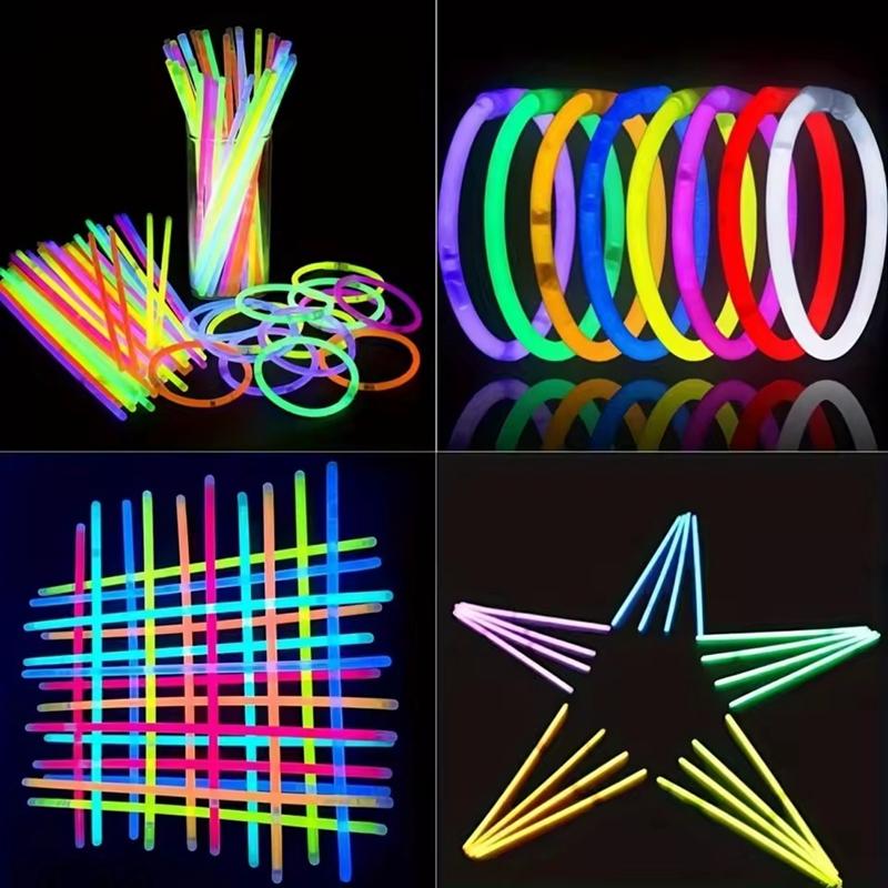 100pcs Glow Stick Bright Fluorescent Glow In The Dark DIY Bracelets for Birthday Party Decoration Supplies Wedding Guest Gift