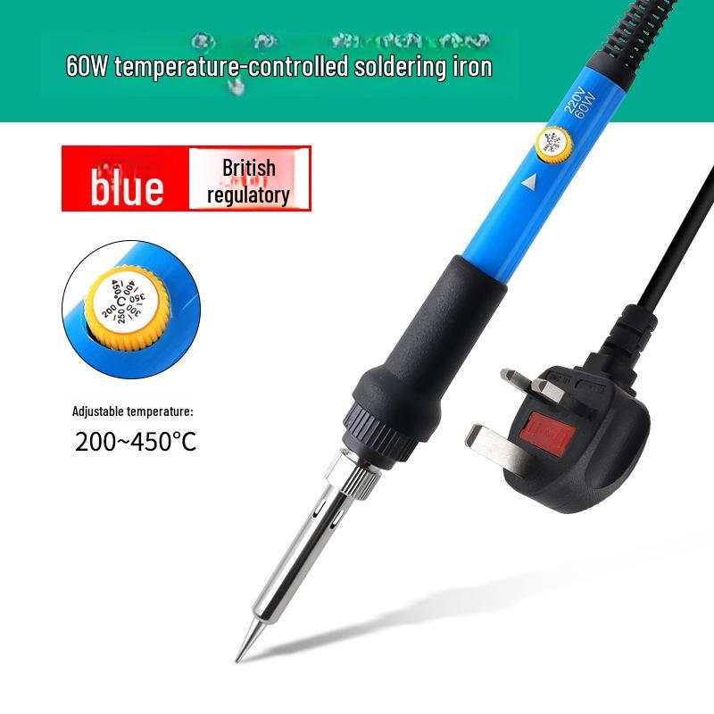 60W Temperature-Controlled Electric Soldering Iron for Home Use - European/American Repair Tool