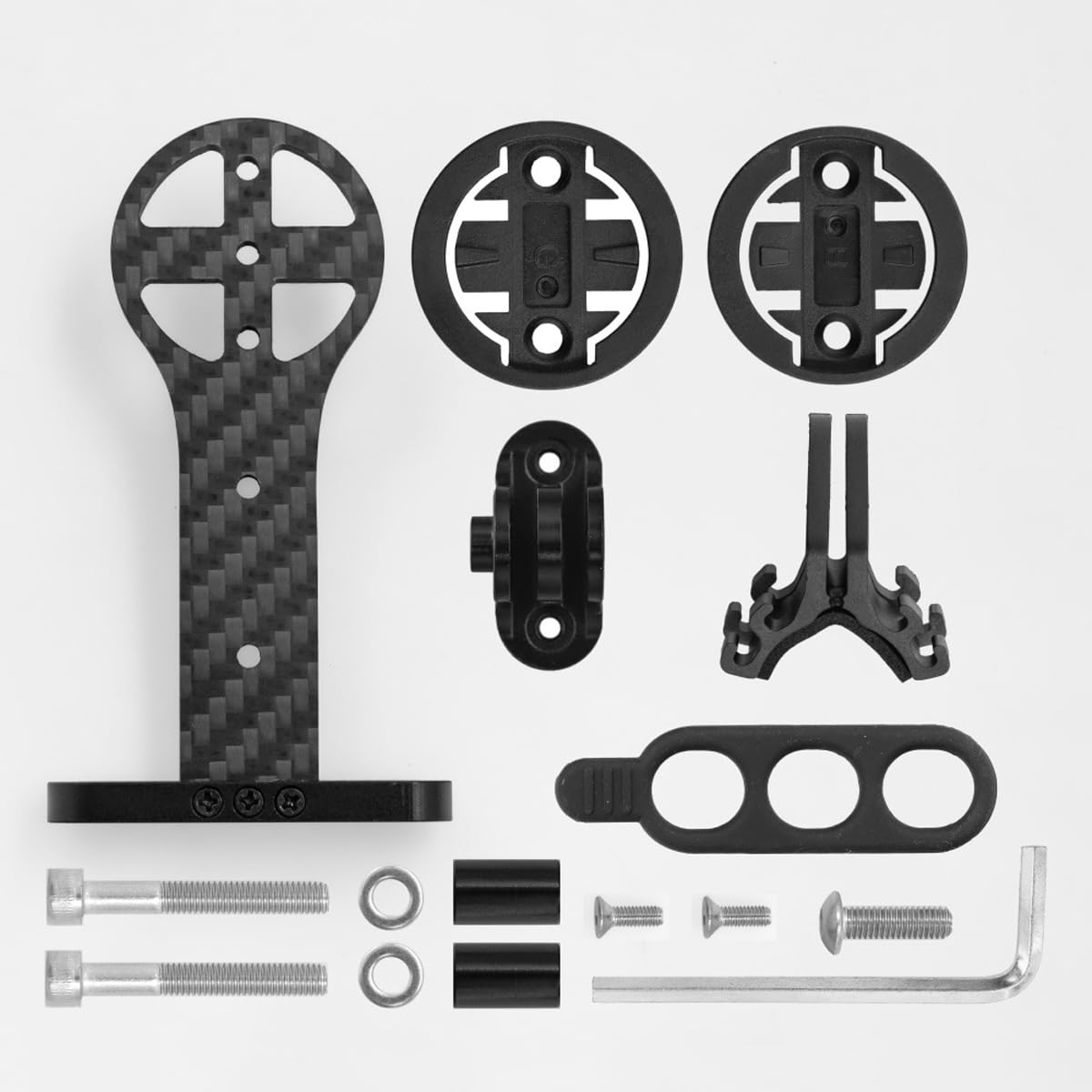 HOUSON Carbon Fiber Bike Computer Mount Integrated Handlebar Mount for