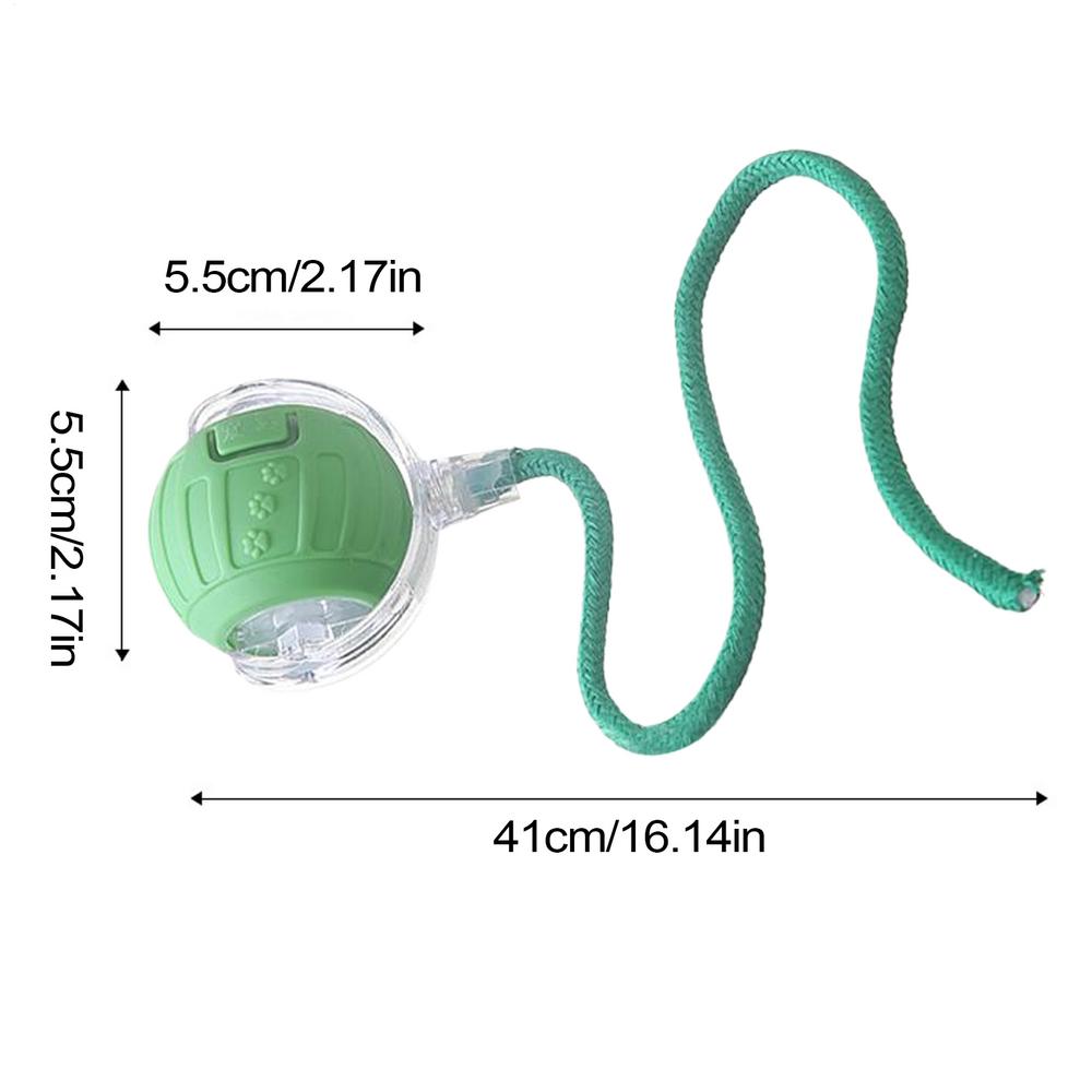 Интерактивная игрушка для кошек мячик Автоматическая катающаяся игрушка для домашних кошек Электрический умный мячик с хвостовой веревкой для имитации охоты у котят