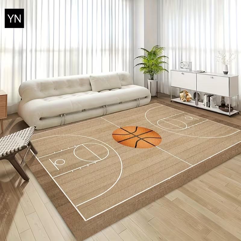 

Basketball Court Design Carpet Large Basketball Frame Pattern Flooring Game Rooms Gyms Living Rooms Kitchens Mats Sports Carpets 40X60cm