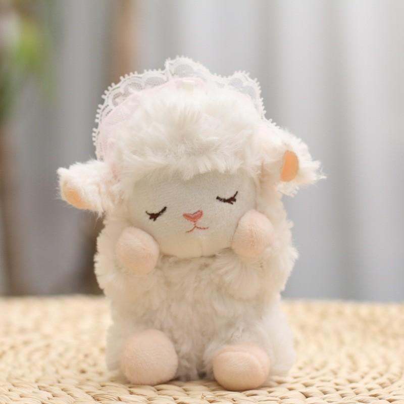 Plush Sheep Keychain With Cute Woolly Design For Bag Decor And Gift