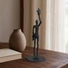Cast Iron Human-Figure Sculpture Modern for Entryway