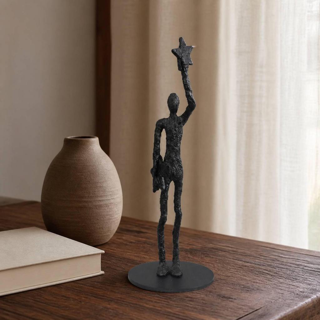 Cast Iron Human-Figure Sculpture Modern for Entryway