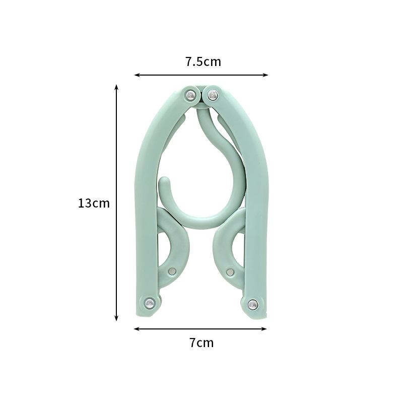 Foldable Clothes Hanger Anti Slip Clips Compact Space Saver Rack for Travel Camping Home Student Dorm