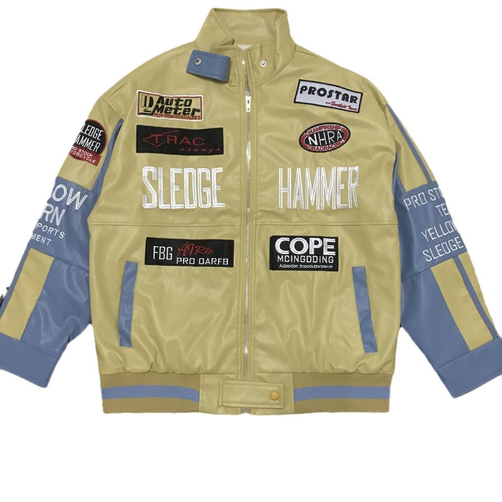 Jaqueta de Motociclista em Couro PU Estilo Retrô Americano: Casaco de Baseball Streetwear de Outono/Inverno de Alta Qualidade para Homens/Mulheres