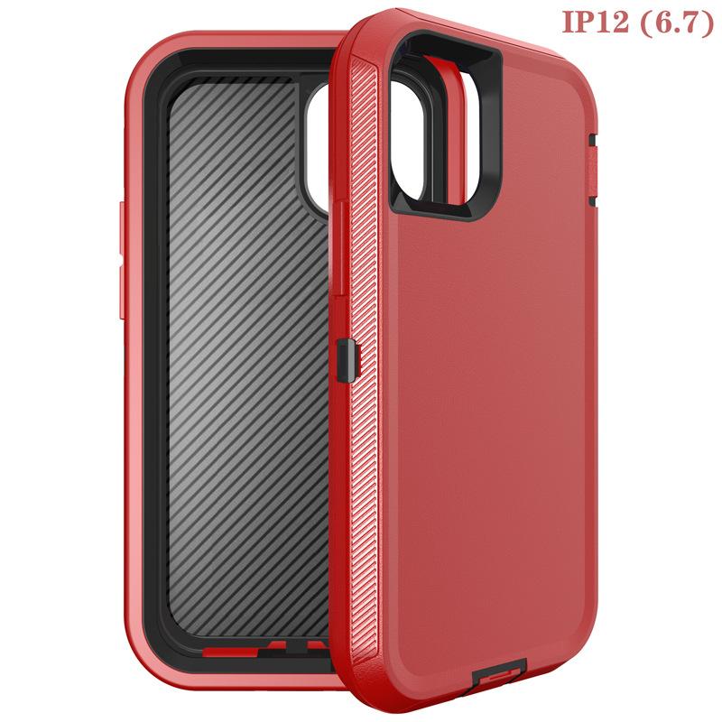 3IN1 For iPhone 15 11 12 13 14 Pro Max XR XS XSMAX X 12/13MINI SE 6 6S 7 8 Plus Heavy Duty Shockproof Armor Phone Case Cover