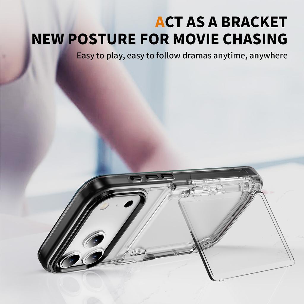 Shockproof Wallet Card Pocket Clear Case for Iphone 17 Pro Max 17 Air Iphone17 13 12 Pro 15 16 14 Plus Iphone16 Iphone15