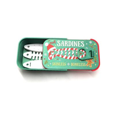 3D Printed Sardines Travel Jewelry Box Portable Mini Sardine Tin Jewelry Box with Fish-Shaped Holders Earring Organizer